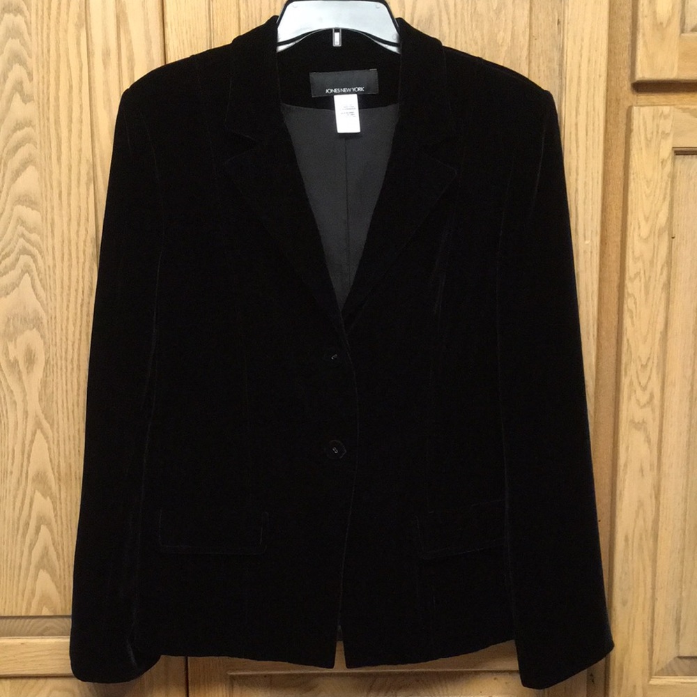 Jones New York Black Velour Jacket